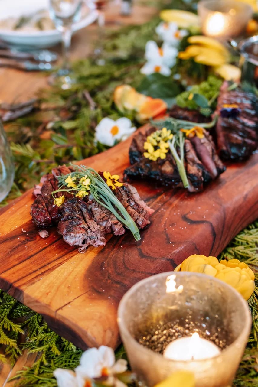 Elevated private chef dining experience in a Tofino vacation rental