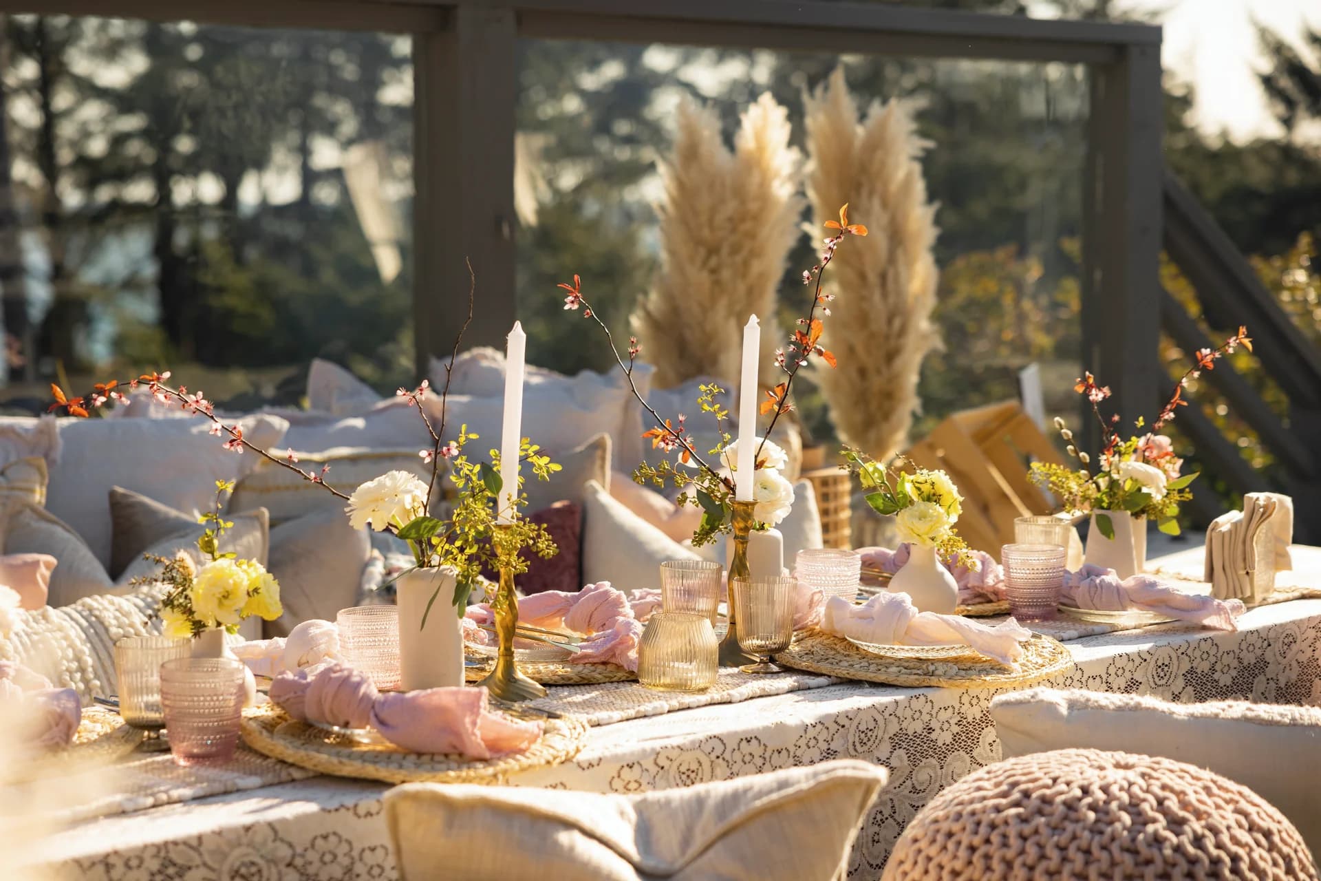 Luxury pop-up picnic setup on Tofino beach with elegant tablescape and ocean views - 1
